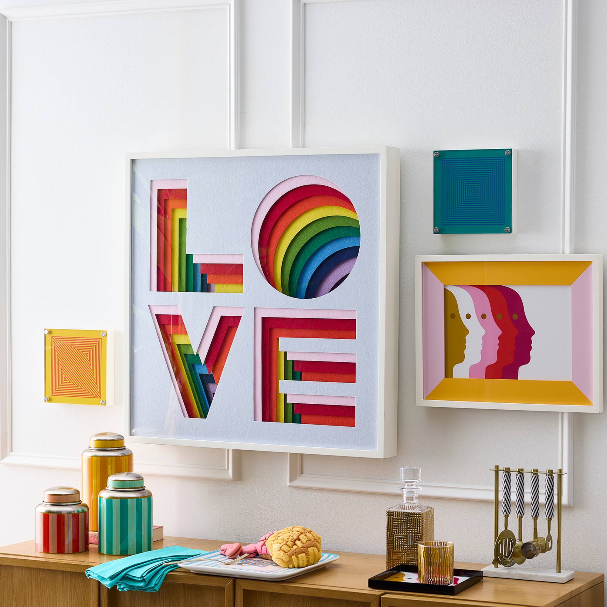 Jonathan Adler x Michaels 30" x 30" Love Wall Art